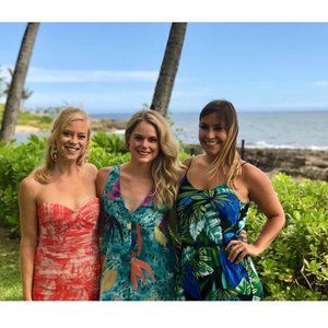 Flattering BCBG Coral Gown